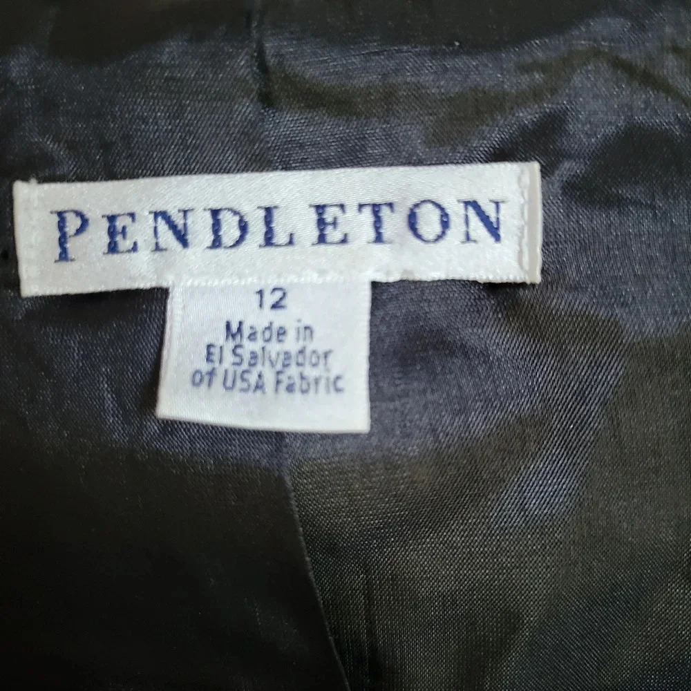 Pendleton, Houndstooth Virgin Lambs Wool Double B… - image 7